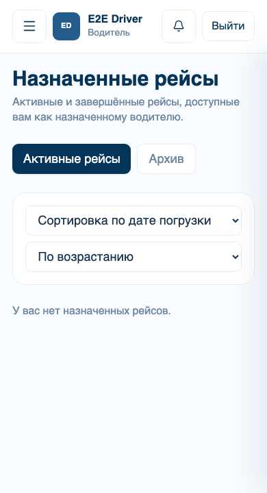 Активные рейсы
